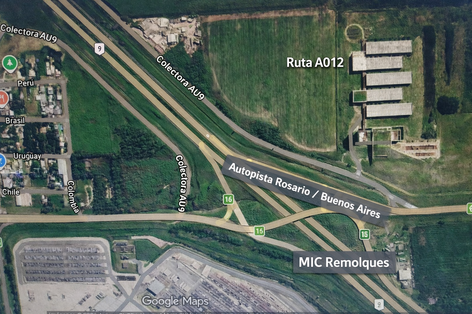 Ruta A012 y Au Ros Bs As.